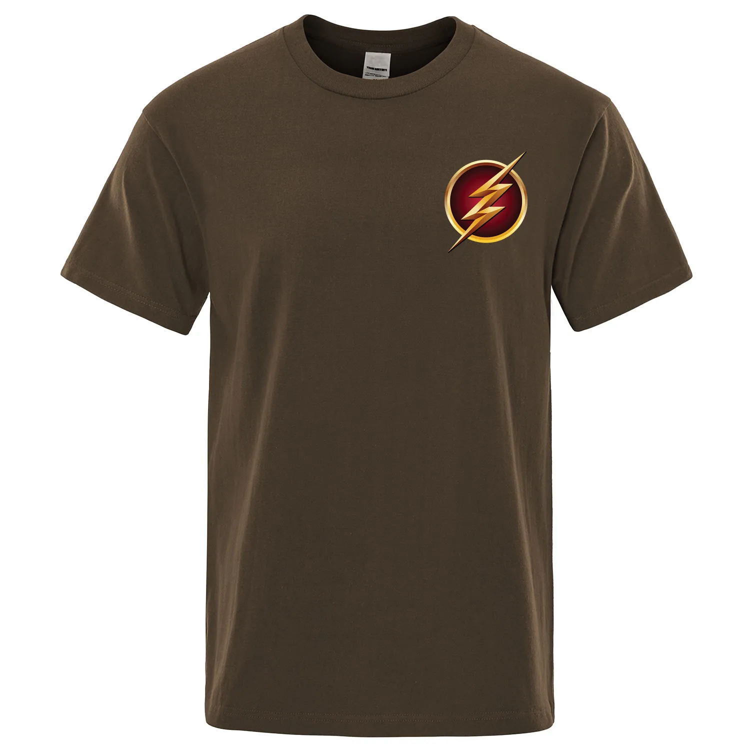 Футболка Midnite Star Superhero the Flash, Теория большого взрыва, Шелдон Купер, хлопковые мужские футболки с круглым вырезом, летняя одежда - Цвет: brown6