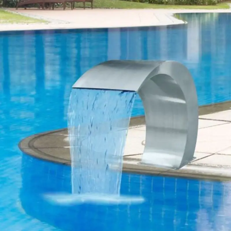 Pool Water Fountain Stainless Steel Pond Garden Swimming Waterfall Hardware New 