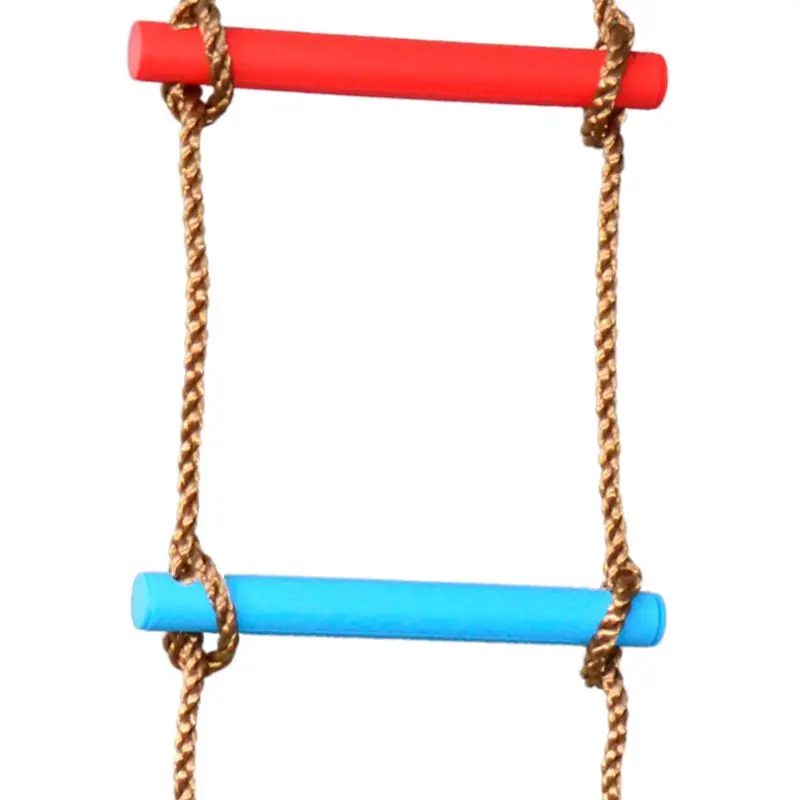 2021 New Wooden Rungs PE Rope Ladder Children Climbing Toy Kids  Fitness Sport Rope Swing