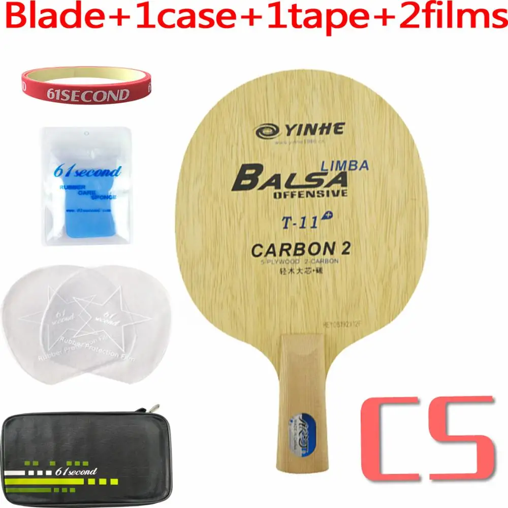 CS with F 1case Galaxy Milky Way Yinhe T-11+ T 11+ T11+ Limba Balsa с лезвием для ракетки для пинг-понга - Цвет: CS with F 1case