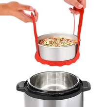 Силиконовая Пароварка с двойной ручкой, корзина для приготовления пищи и овощей на пару, складная, не царапающаяся, сливная чаша, изоляционная корзина