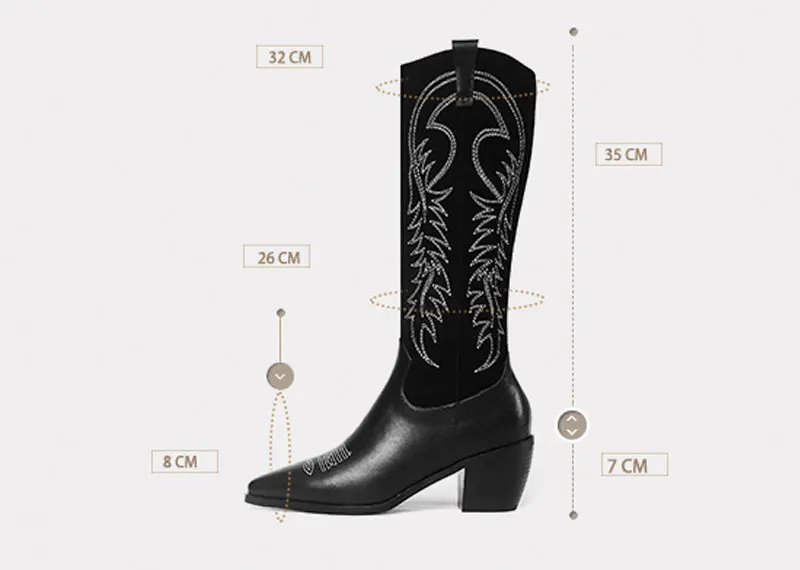 Sgesvier dropship Big Size 34-46 winter Shoes Woman western Boots Female Shoes chunky heels riding Knee Boots shoes Women