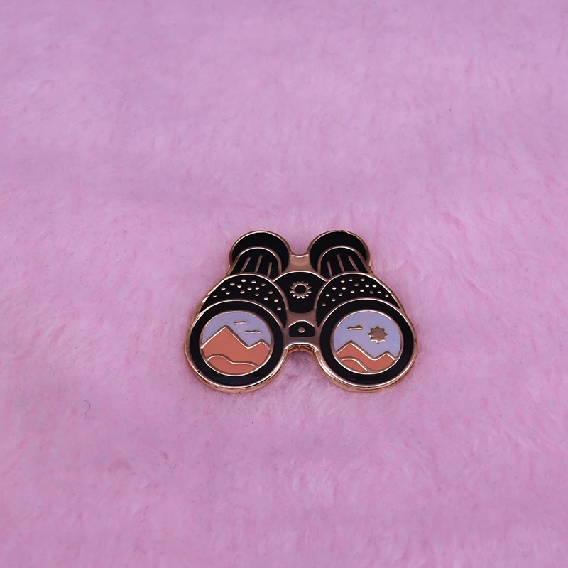 Ювелирные изделия с изображением горных приключений лацканов телескопа пейзажа