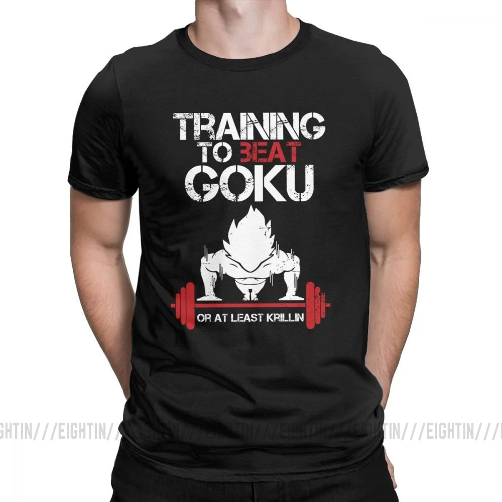 Черный Супер Saiyan Goku, тренировочная футболка для спортзала, Dragon Ball, бодибилдинг, футболки для взрослых, хлопок, футболки с круглым вырезом и короткими рукавами, футболка - Цвет: Черный