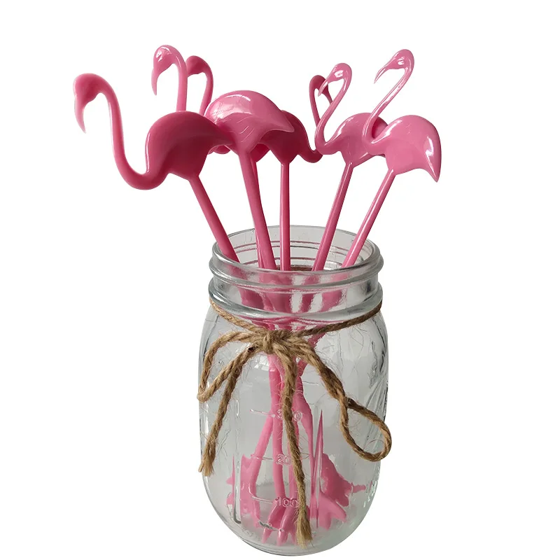 6pcs Cocktail Ice Drink Swizzle Sticks Reusable Novelty for Tropical Beach Party Stirring Rod | Дом и сад