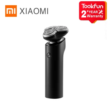 XIAOMI MIJIA-S500 전기 면도기, 휴대용 플렉스 면도기 3 헤드 드라이 습식 면도기 세척 가능 턱수염 트리머 지능형 저소음