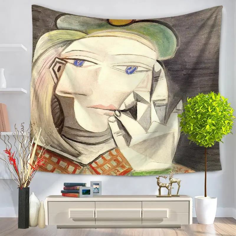 

Picasso Clown Tapestry Beautiful architectural landscape Mysterious castle Wall Tapestry Wall Art frescoes TAP156