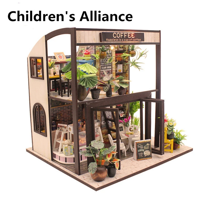 

Doll House Furniture Miniature Dollhouse diy miniature house Room Box Theatre Toys for Children Casa DIY Dollhouse