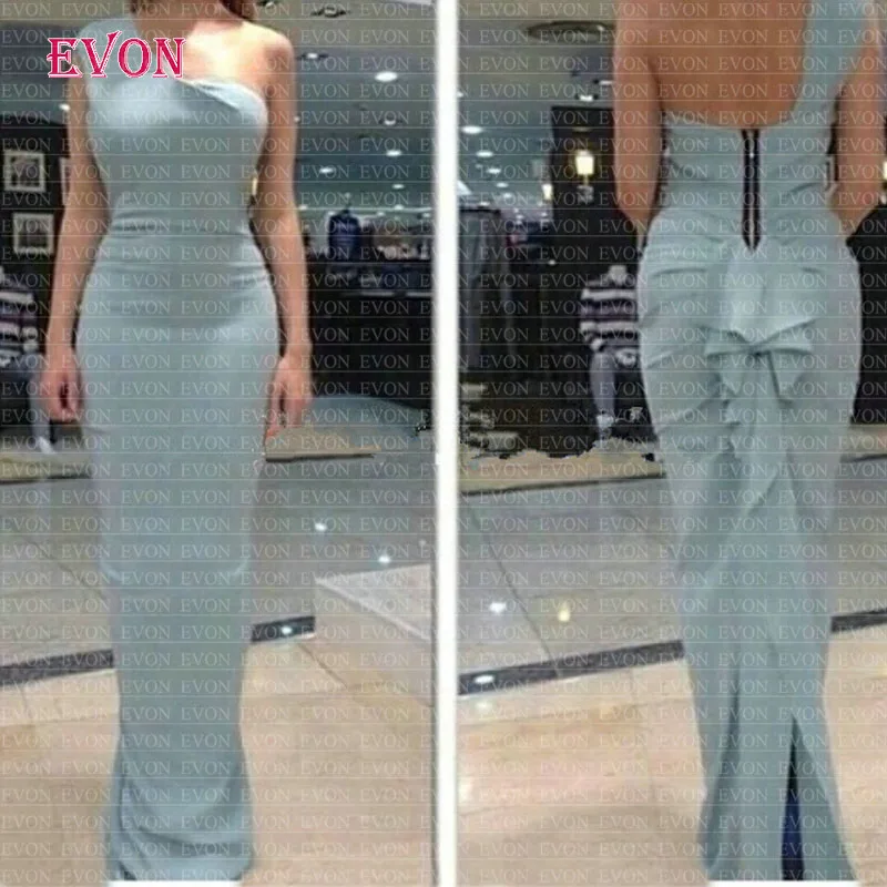Элегантные, на одно плечо вечерние платья Vestidos De Fiesta De Noche на заказ; длинное сатиновое бальное платье; Robe De Soiree