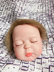 Tête de bébé Reborn peinte de 10cm avec Kit de cheveux, accessoires de poupée, personnalisation des jouets 