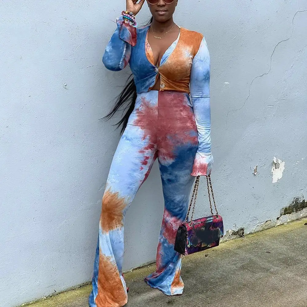 

2020 New Autumn Winter Print Sets Single Breasted Long Sleeve Tops & Long Pants Elegant Fashion Two Pieces Outfits Matching Sets