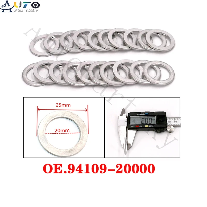 20PCS New 20mm Oil Drain Plug Crush Washer Gaskets for Honda for Acura Auto Replacement Part