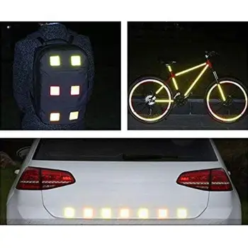 

High Visibility Reflective Car Sticker Warning Stripe Bike Tape Adhesive Strip Self Mark Motorcycle Car Reflector Wheel Saf H6O4