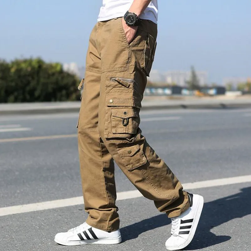 Men's Cargo Pants Casual Mens straight 
