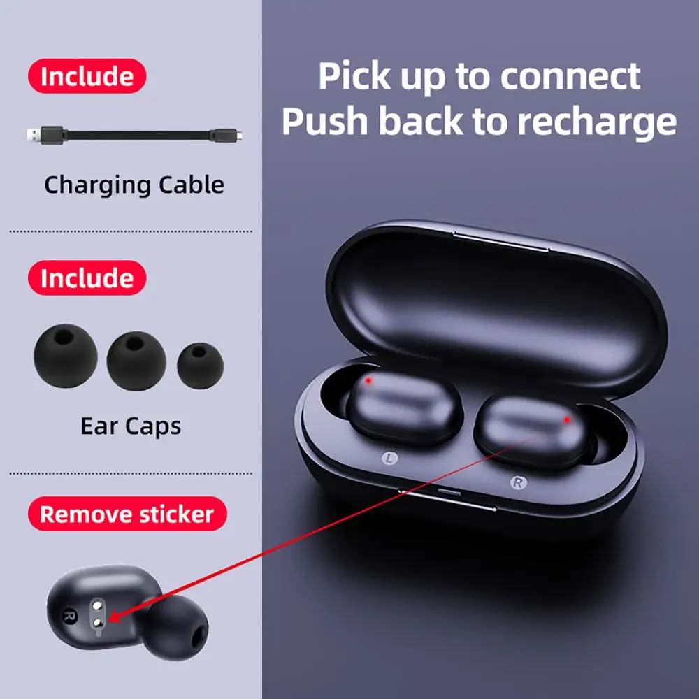 GT1 отпечатков пальцев сенсорные беспроводные Bluetooth наушники с шумоподавлением