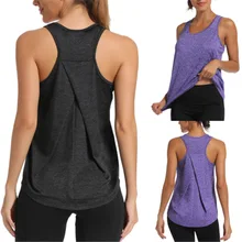 Женские футболки для бега, быстросохнущие топы без рукавов для йоги, фитнеса, спортзала, спортивные футболки, одежда для бега, активного отдыха, спортивный топ для тренировок