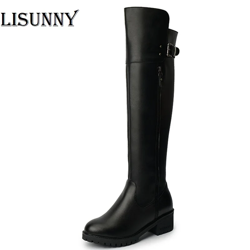 2020 г. Женские сапоги до колена для верховой езды новые зимние женские Сапоги выше