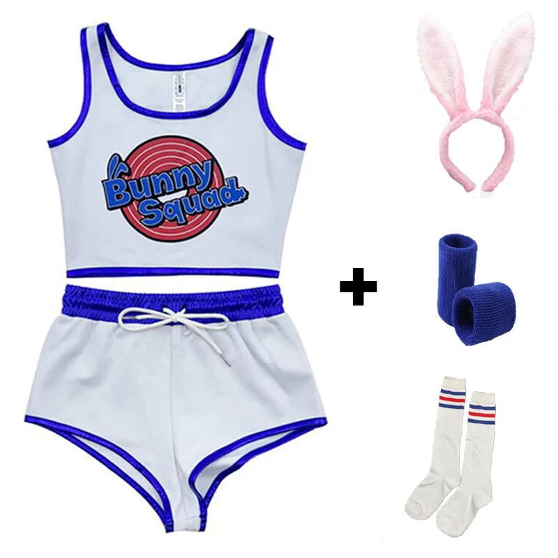 Space Jam Lola 10# Bunny Women Sets Tops & Shorts Movie Tune Squad ...