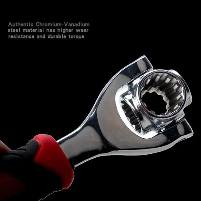 8 in 1 Multifunction Socket Wrench 360 Degree Rotation Ratchet Wrench Universal Furniture Car Repair Tool Set