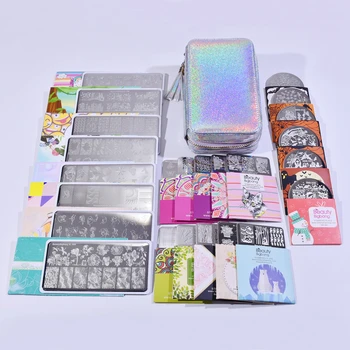 

BeautyBigBang 20PCS Set Nail Stamping Plates Nail Plate Geometry Flower Striped Image Design Art Template Set