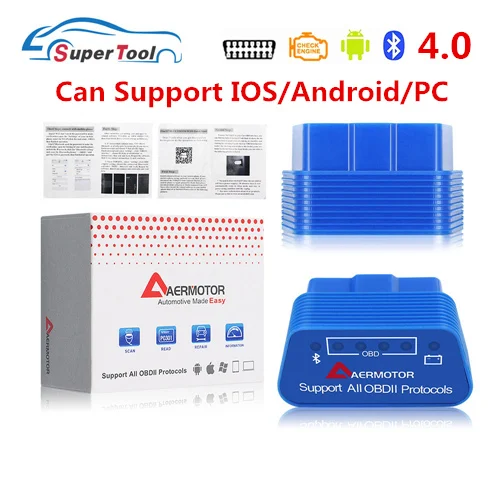 AER BT 4.0 Считыватель кодов Viecar Bluetooth 4,0 Viecar OBD2 ELM327 Bluetooth 4 Viecar OBD Автомобильный радар-детектор Viecar-Bluetooth-4.0 Авто сканер - Цвет: AER BT 4.0