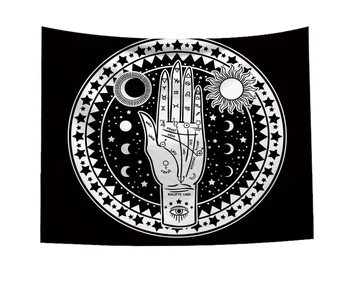 

Palm reading Abstract Printed tarot Tapestry Wall Hanging astrology tapestry Fabric Decor Blanket Yoga Mat 150x130cm wall rug