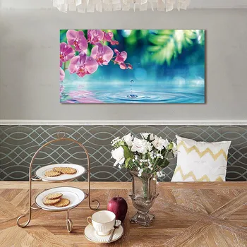 

Pictures Modern Posters canvas Prints Landscape Canvas Painting Pink Flower Green Plant