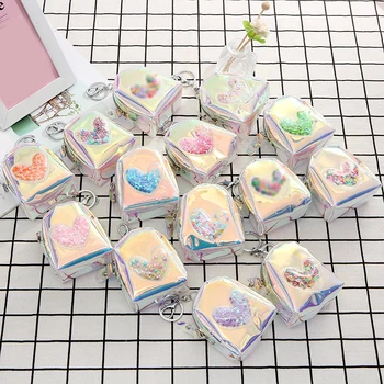 

Cute Flash Star Laser Love Coin Purse Women's Mini Creative Zipper Wallet Fashion coin storage bag Retro Mini Coin Women Purses