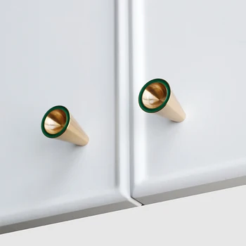 

Nordic Solid Brass Dresser Knobs Drawer Pulls Cabinet Door Colorful Handle Kitchen Hardware Pull Wall Decor Hooks