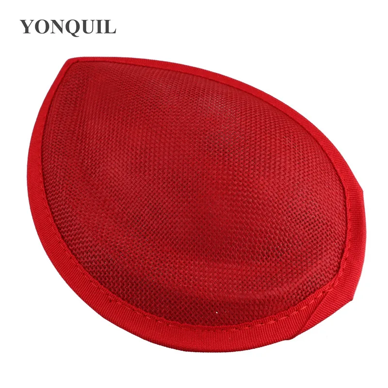 Слеза 13 см вуалетки основы имитация sinamay meke для женщин Свадебная вечеринка вуалетки шляпы DIY аксессуары для волос 12 шт./лот - Цвет: Красный