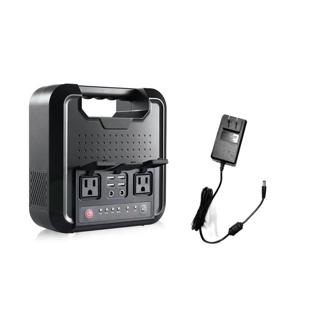 

HP300 Portable Solar Generator Power Supply with Inverter USB LCD Display Energy Storage Generation for Outdoor Home Car 110V