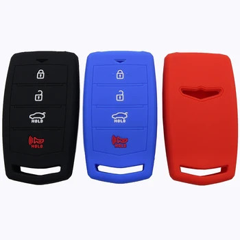 

Silicone Smart Key Fob Skin Cover Case Protector for Hyundai 2017 201 Genesis G80 G90 Keyless Jacket Remote Holder 4 Button