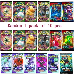 Nouvelles cartes Pokemones scellées 10 pièces, nouveaux Styles de bataille avec épée et bouclier 