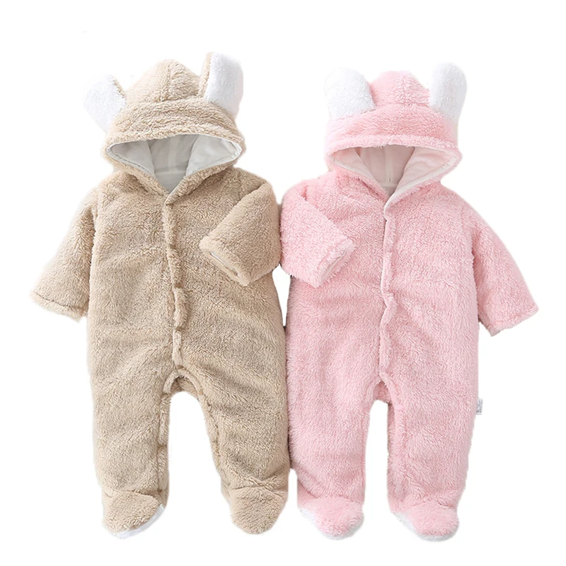 Newborn Baby Winter Clothes Cute Infant Girls Outwear Clothes Jumpsuit