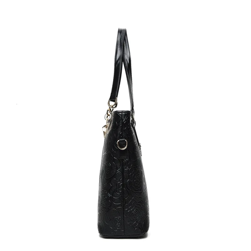 

WOMEN'S Bag 2019 New Style Retro Handbag Chinese-style Different Size Bags Six Pieces Set Embossed Rose Crossbody Bag