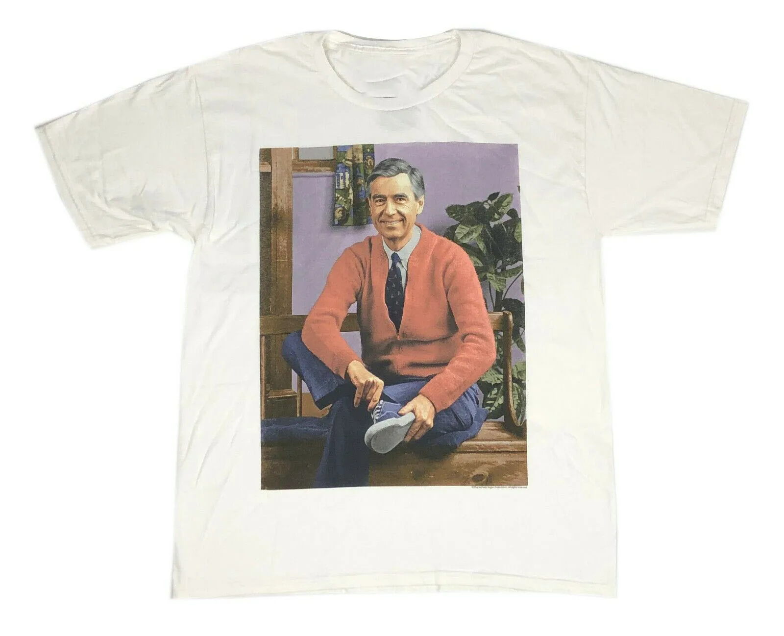 Mr Rogers микрорайон классический портрет Ретро ТВ шоу графическая Мужская футболка