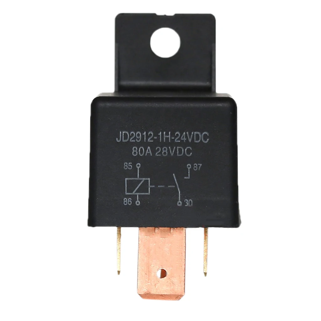 JD2912-1H-24V 4Pin SPST Auto Vehicle Relay Normally Opener Changeover Switch