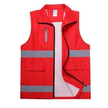 Volunteer Светоотражающие многофункциональные карманы жилет безопасности адаптируемые под требования заказчика инженерных водителя привод жилет рабочая жилетка с принтом