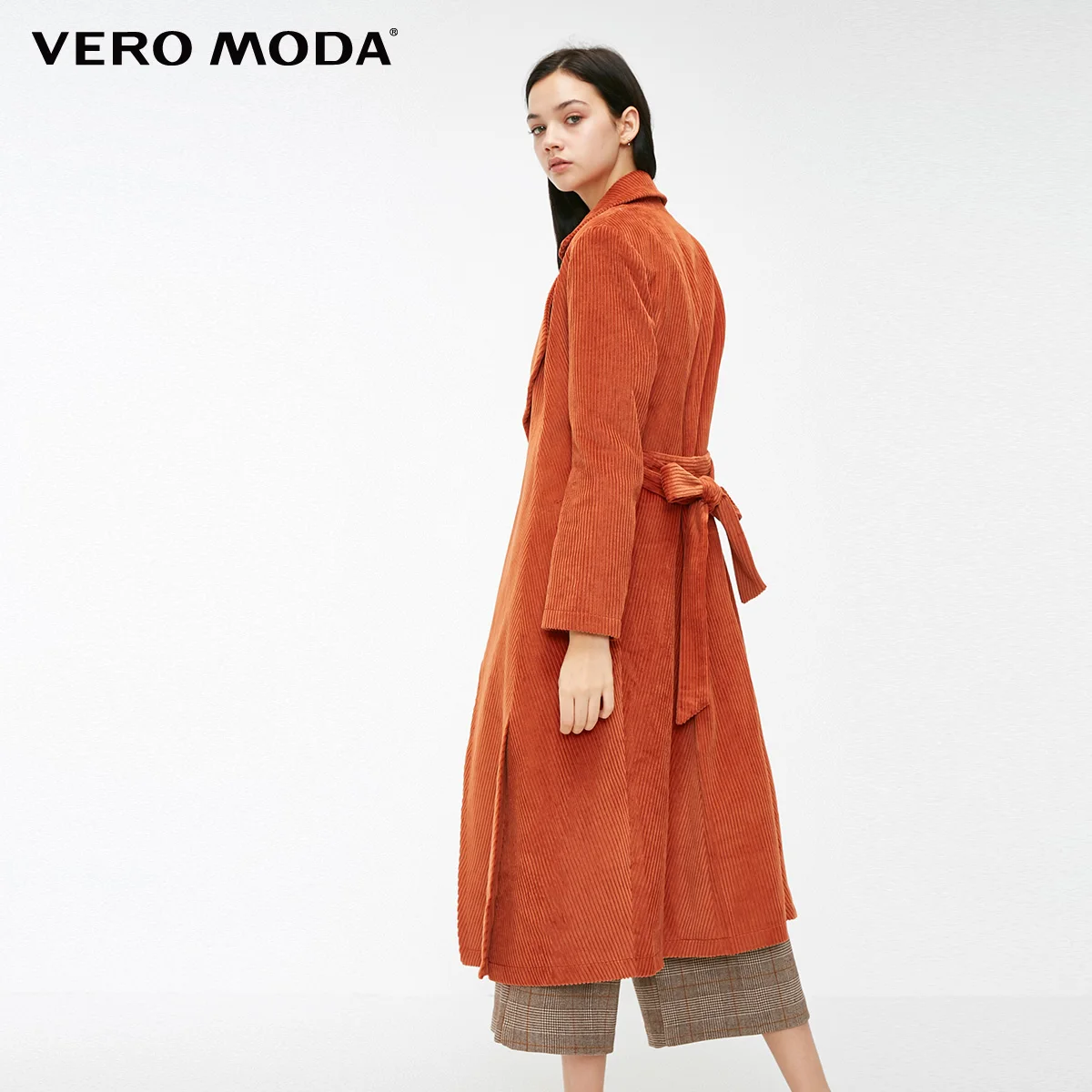 Vero Moda женские хлопковые вельветовые средней длины чистый ветровка куртка тренчкот | 318409508