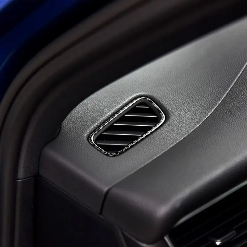 2 шт. для Porsche Macan аксессуары приборная панель воздуха на выходе панели полосы углеродного волокна 3D стикер автомобиля