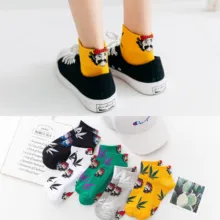 Новые женские носки для мужчин и женщин Модные Цветные парные носки для скейтборда с Кленовым листом хлопковые дышащие нескользящие носки Harajuku