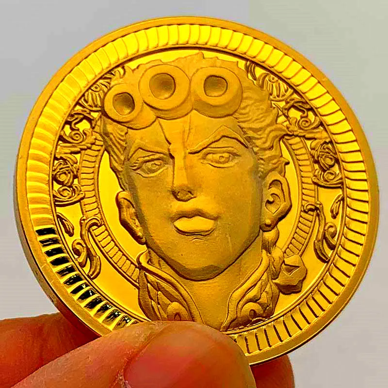 JoJo's Bizarre Adventure Giorno Giovanna Souvenir Coin Gold Coin Collection Gift 