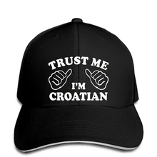 Забавная бейсбольная кепка TRUST ME I AM Croatia, бейсболка, прямая Кепка для футбола