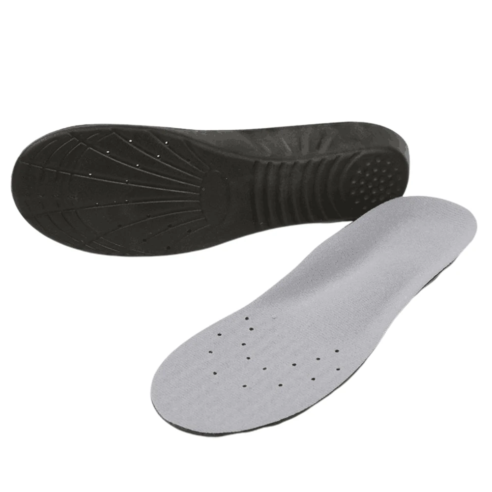 1pair Men Women Foot Shock Absorption Soft Shoe Pad PU Breathable Outdoor Running Orthopedic Insole Walking Stoma Sport