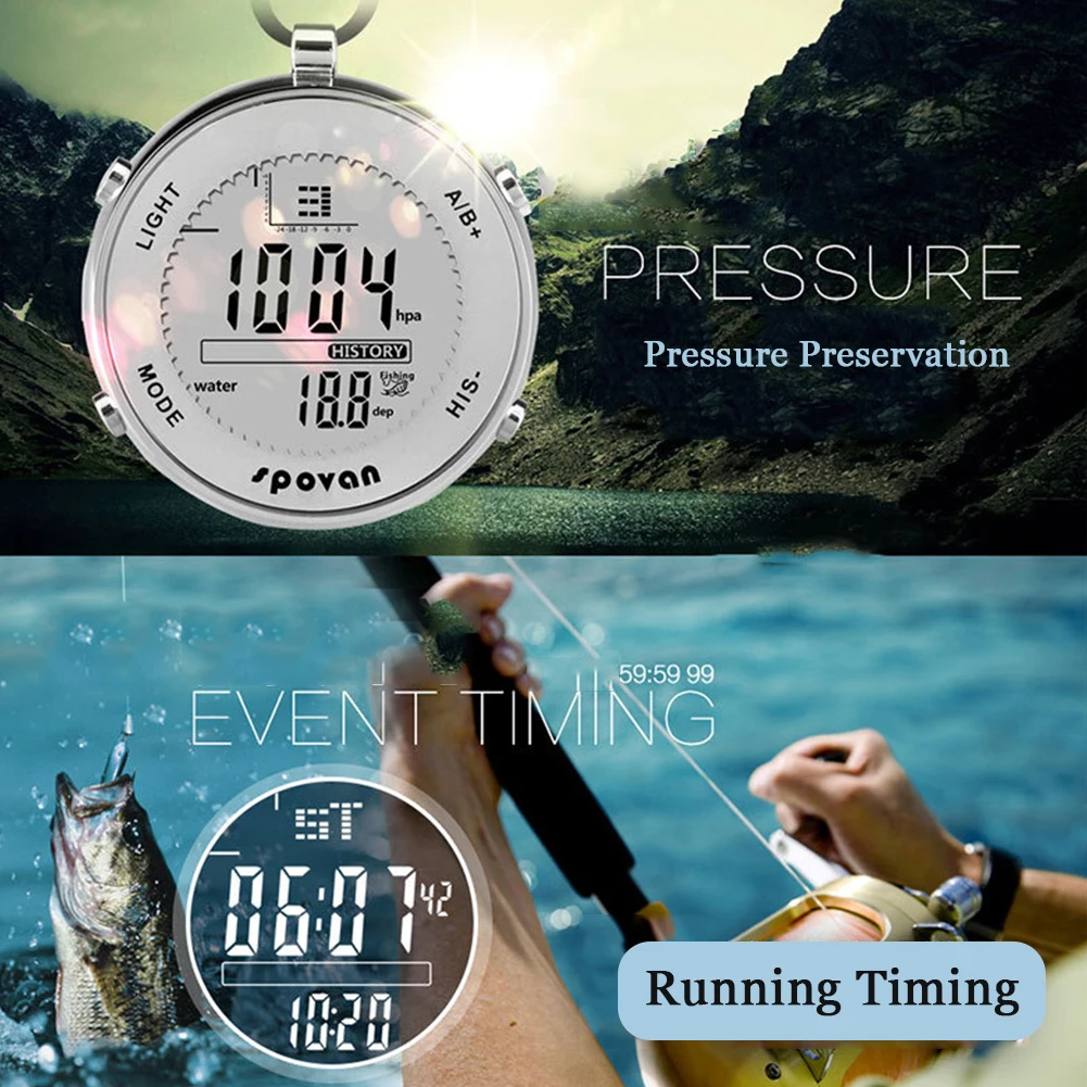 

Temperature Camping Outdoor Altimeter LED Backlight Pocket Watch Portable Sports Hiking Digital Smart Multifunctional Waterproof