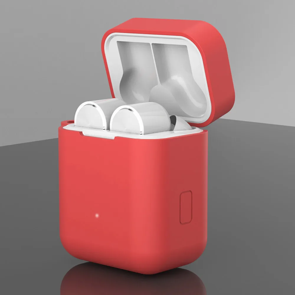 Силиконовый чехол I mi DO для Xiao mi Airdots Pro Air true, беспроводные Bluetooth наушники, противоударные сумки для Xiaomi mi, воздушная зарядка - Цвет: Red