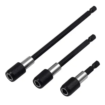 

3Pcs Chrome Vanadium Steel Hex Shank Quick Release Screwdriver Bit Holder Extension Bar Drill Socket Adapter