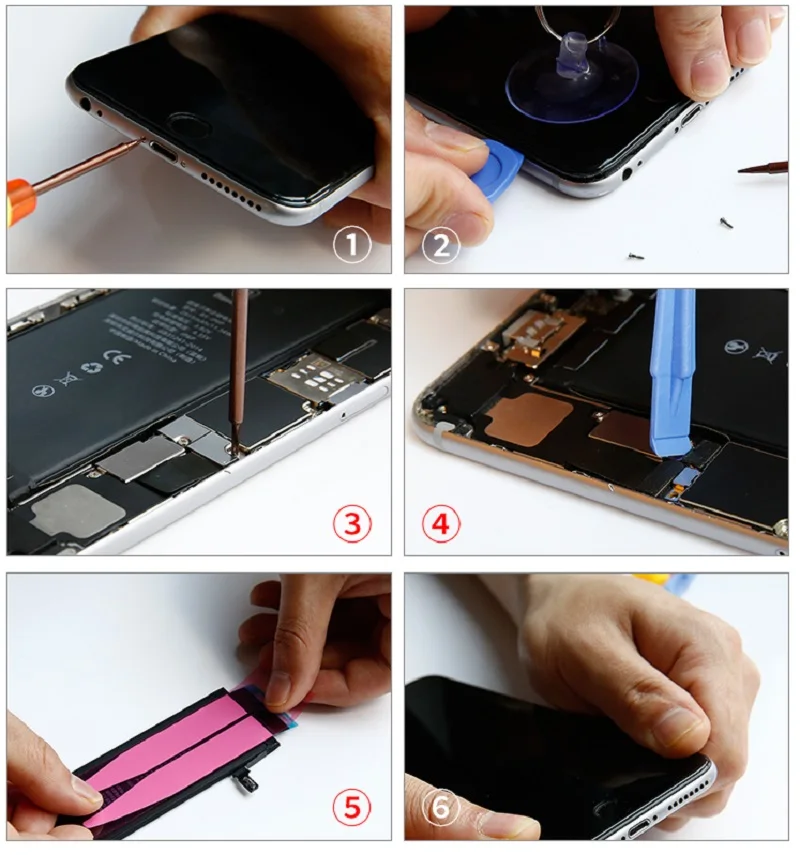 Литиевая батарея для Apple iPhone 3GS 4G 4S 5G 5S 5C 6G 6S 6PLUS 6S PLUS 7G 7PLUS 8G 8PLUS Сменные Аккумуляторы+ Бесплатные инструменты