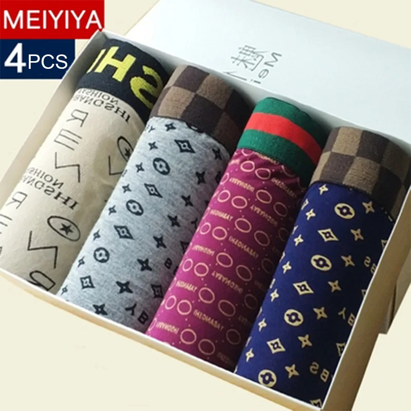 

4pcs/lot Men's Panties Underpants Boxer Mens Underwear Modal Man Sexy Breathable Solid Flexible Comfortable Shorts Boxers Homme