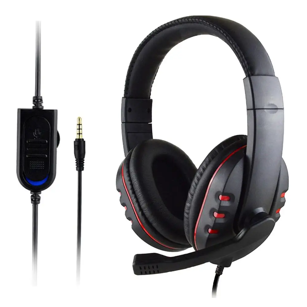 Stereo Gaming Headset For Xbox one PS4 PC 3 5mm Wired Over Head Gamer Headphone With Microphone Volume Control Game Earphone